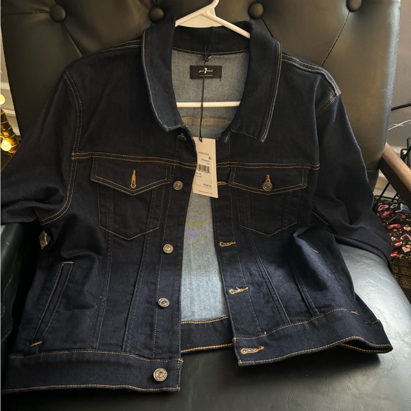 NWT 7 for all Mankind women’s Jean jacket - Picture 7 of 8